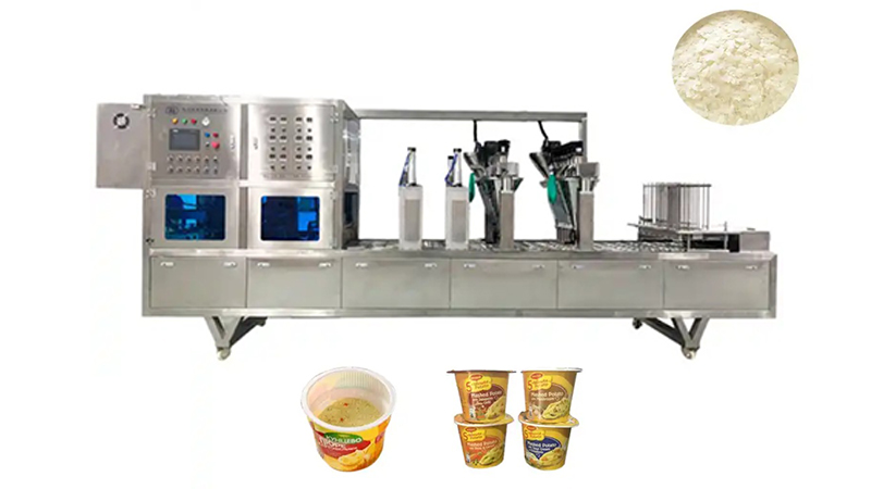 Dried Potato Powder Cup Filling and Sealing Machine for Russian Customer
