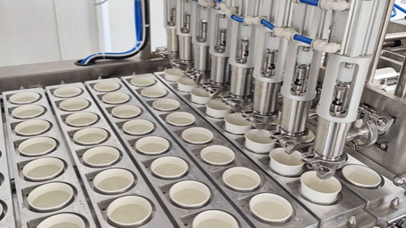 Durian ice cream cup automatic filling sealing and lid capping machine