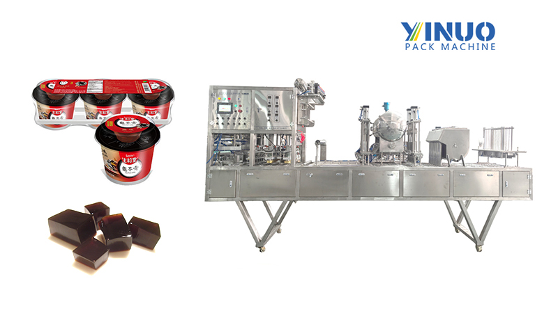 Herbal Leaf Guilin Jelly Cup Filling And Sealing Package Machine Automatically