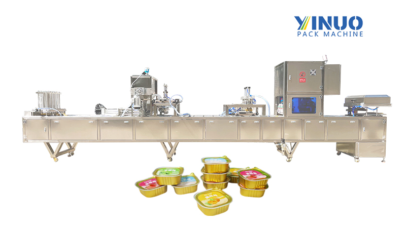 Food Packaging Supplier Best Vacuum Aluminum Foil Film Tray Sealer For Wet Pet Food Meat Paste