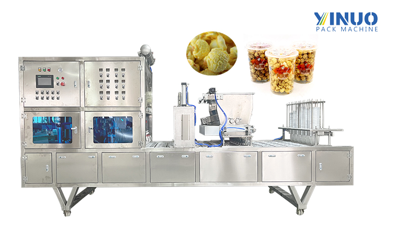 Popcorn Cup Filling and Sealing Packaging Machine