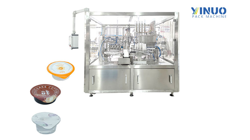Jam Juice Liquid Rotary Cup Filling Sealing and Capping Machine 